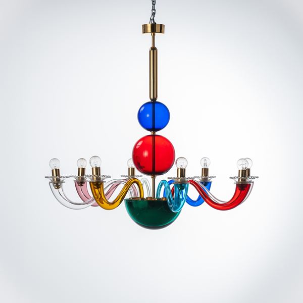 Lampadario a sospensione a otto braccia