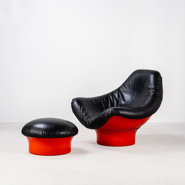Poltrona Rodica Chair con pouf