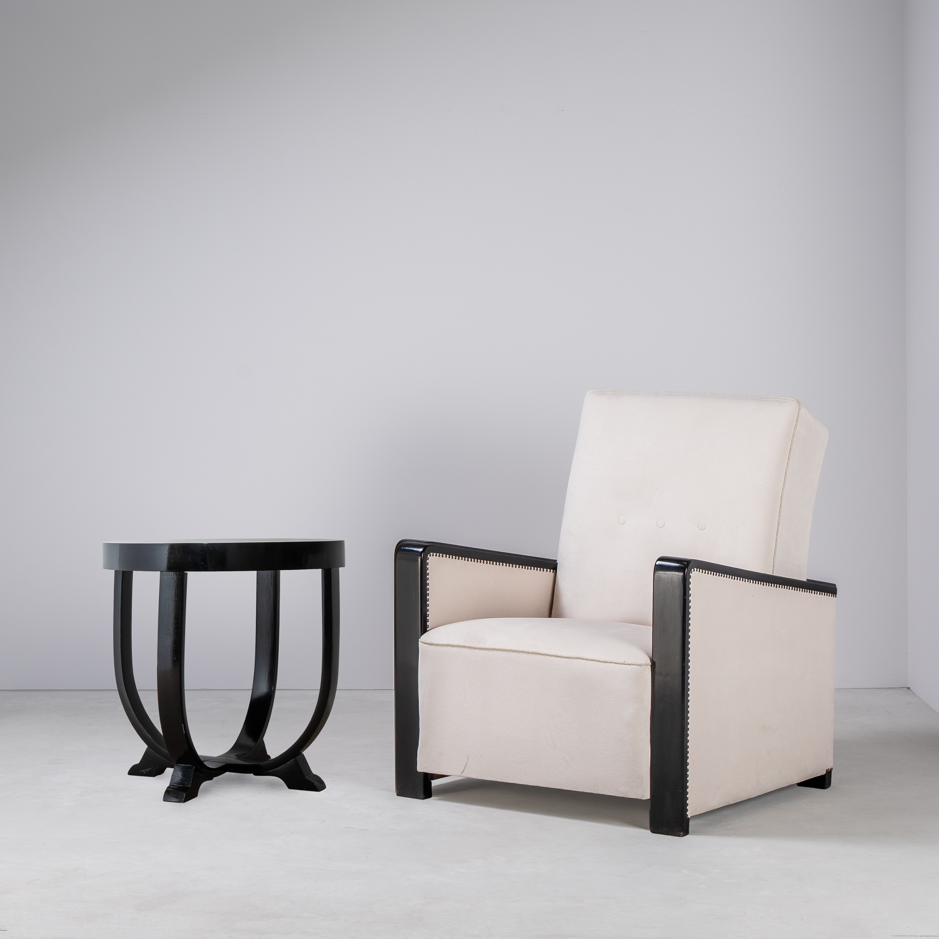 Coppia Poltrone Art Déco con tavolino