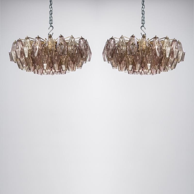 Coppia di lampadari a sospensione