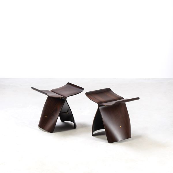 Coppia sgabelli Butterfly