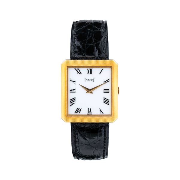 PIAGET - PIAGET - PROTOCOLE OROLOGIO A CARICA MANUALE IN ORO GIALLO 18KT CON QUADRANTE BIANCO E CASSA TAPISSERIE.