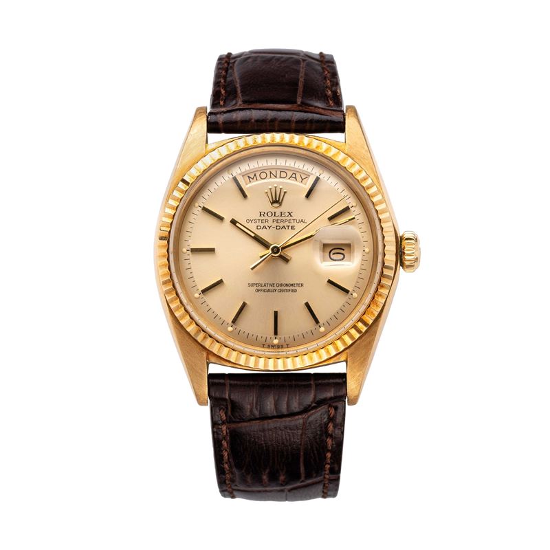 ROLEX - DAY DATEOROLOGIO DAYDATE (DATARIO IN INGLESE) A CARICA AUTOMATICA IN ORO GIALLO 18KT.