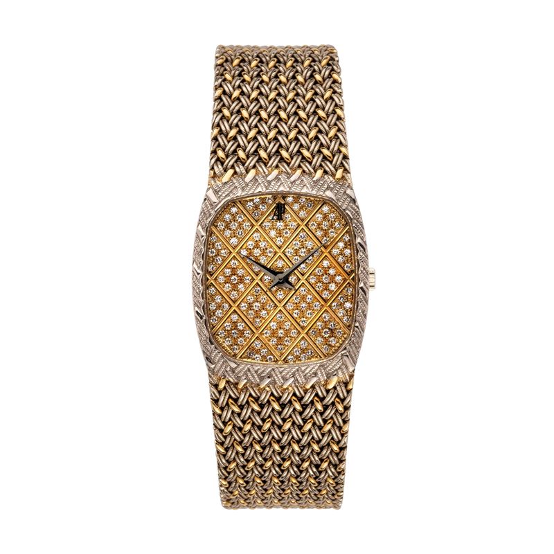 AUDEMARS PIGUET - COBRA OROLOGIO A CARICA MANUALE IN ORO BIANCO E GIALLO 18KT E QUADRANTE IN DIAM...