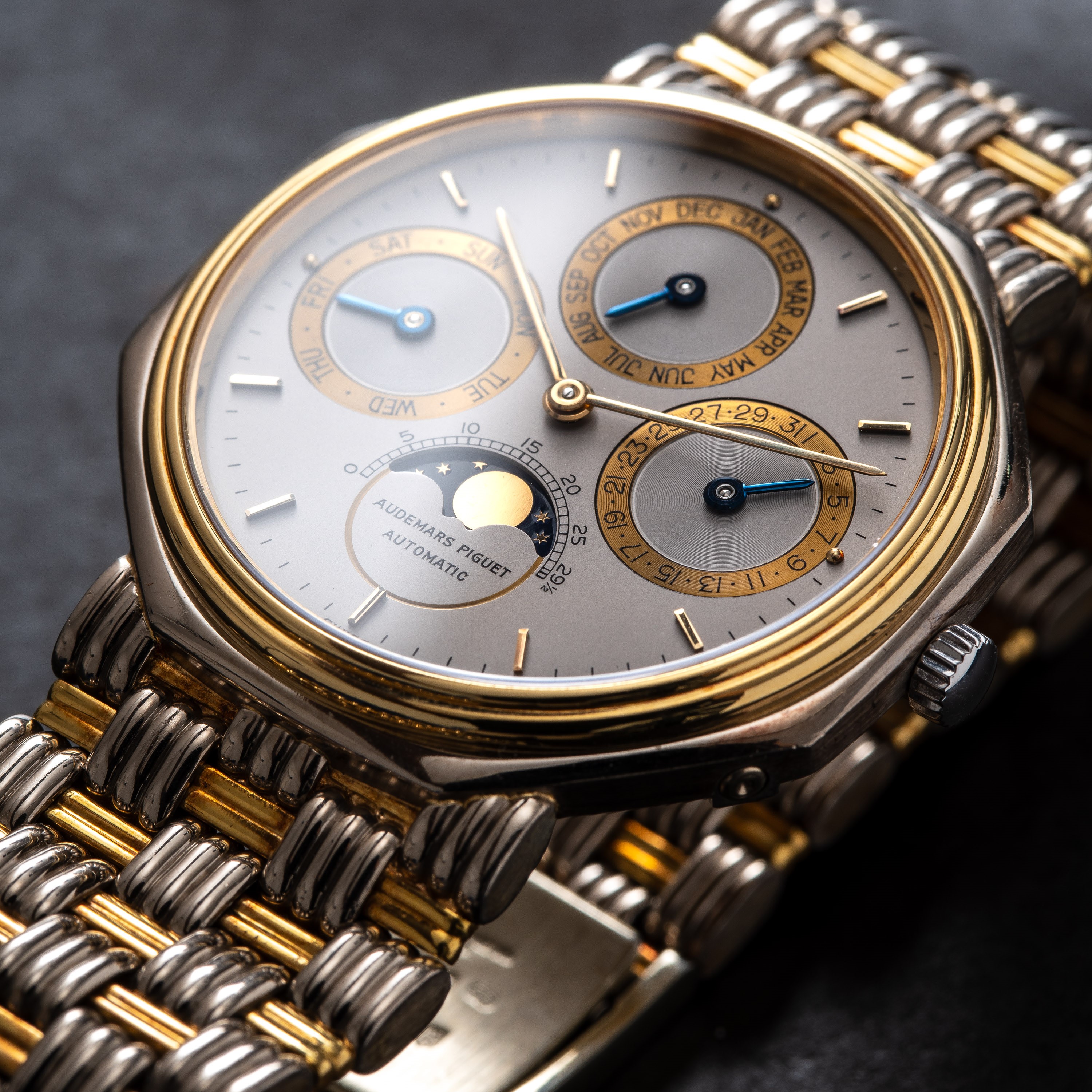 AUDEMARS PIGUET - QUANTIEME PERPETUALOROLOGIO A CARICA AUTOMATICA IN ORO GIALLO E BIANCO 18KT CON...