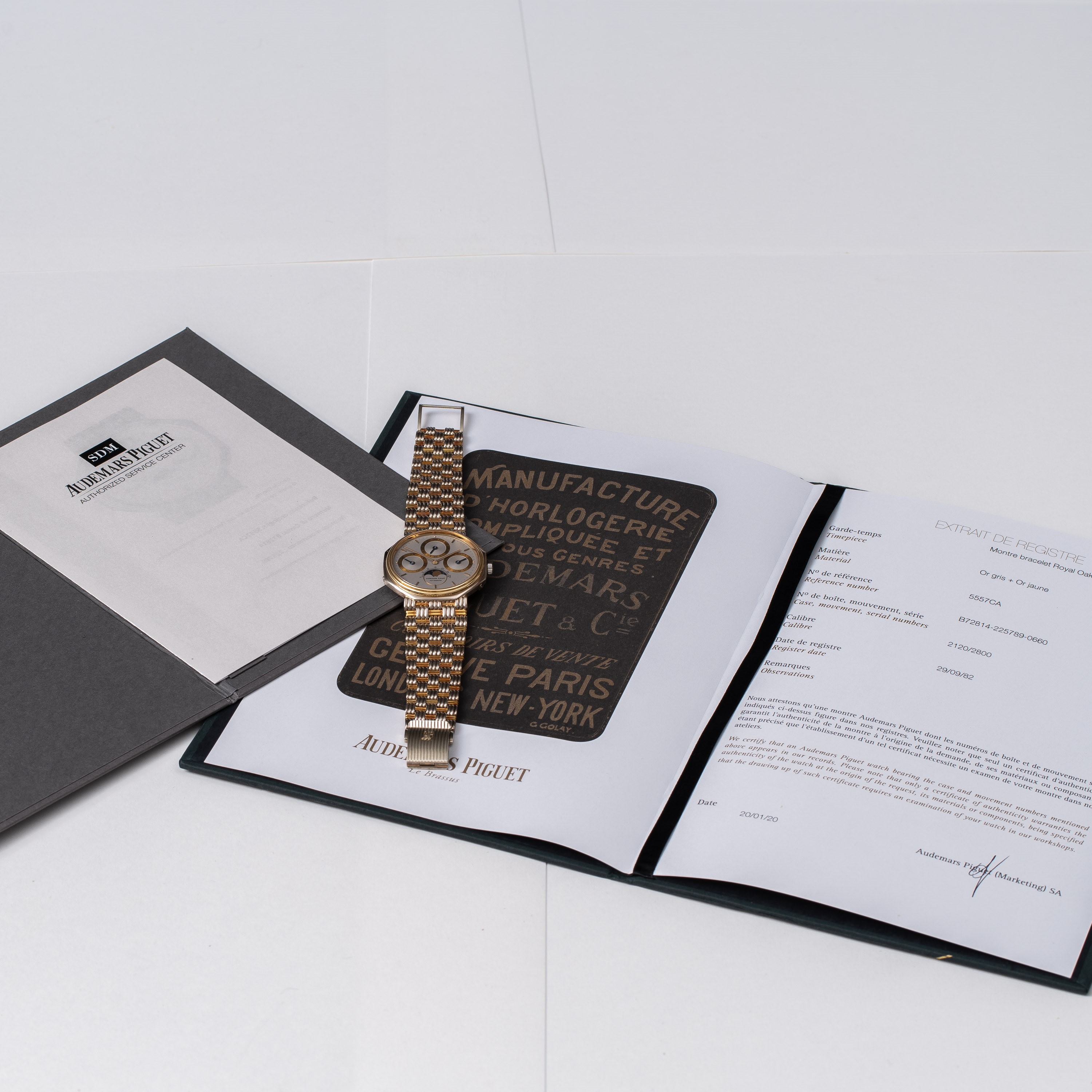 AUDEMARS PIGUET - QUANTIEME PERPETUALOROLOGIO A CARICA AUTOMATICA IN ORO GIALLO E BIANCO 18KT CON...