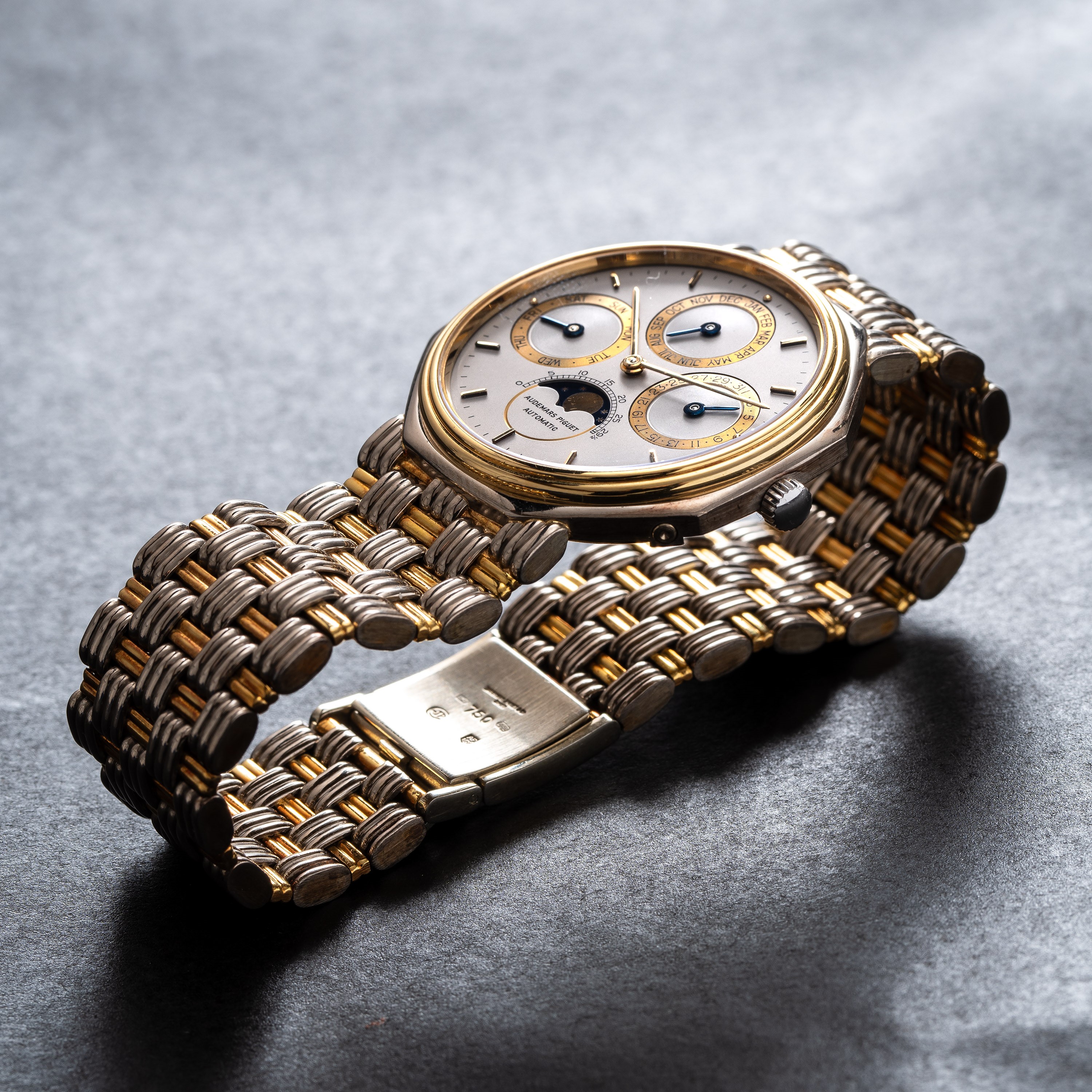 AUDEMARS PIGUET - QUANTIEME PERPETUALOROLOGIO A CARICA AUTOMATICA IN ORO GIALLO E BIANCO 18KT CON...