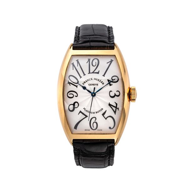 FRANK MULLER - FRANK MULLER - CASABLANCA OROLOGIO A CARICA AUTOMATICA IN ORO GIALLO 18KT CON CASSA A CUSCINO E QUADRANTE BIANCO. 