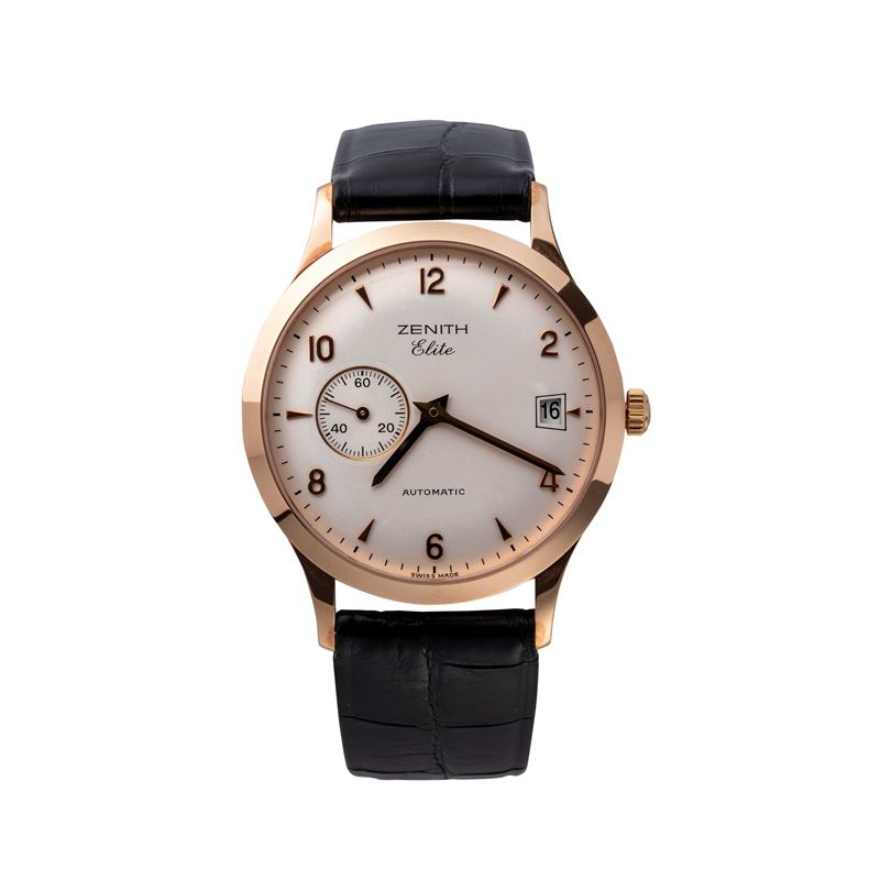 ZENITH - ELITE AUTOMATICOROLOGIO SOLO TEMPO AUTOMATICO IN ORO ROSA 18KT, PICCOLI SECONDO AD ORE S...