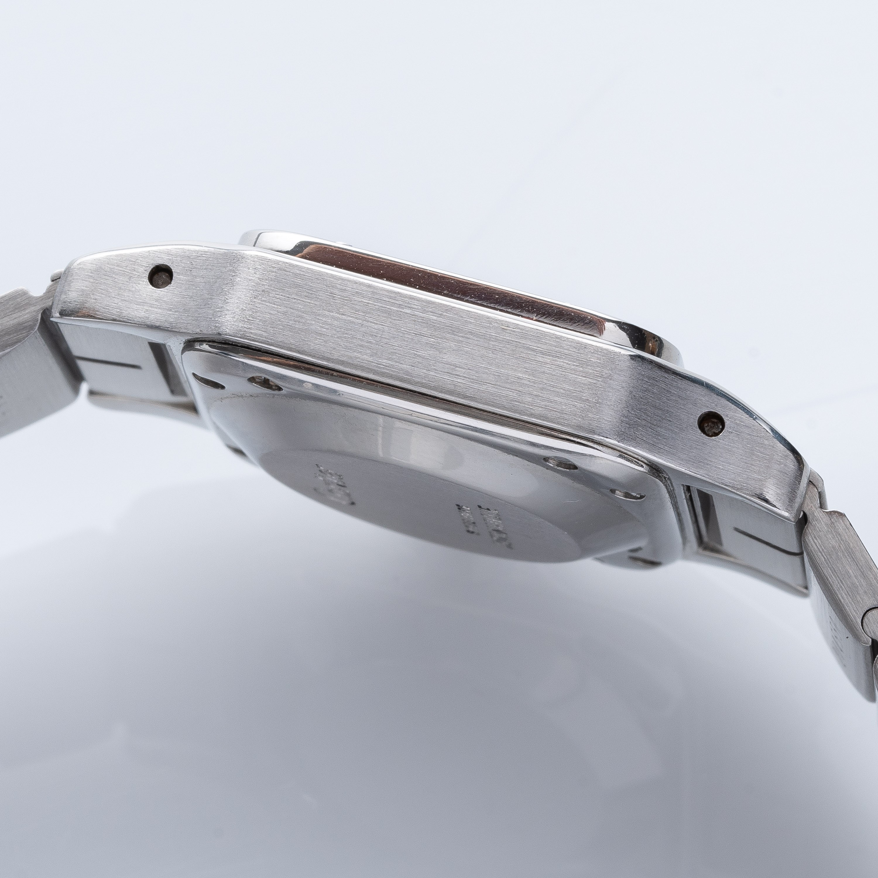 CARTIER - SANTOS CARRE'EOROLOGIO DA DONNA A CARICA AUTOMATICA IN ACCIAIO CON QUADRANTE BIANCO, DA...