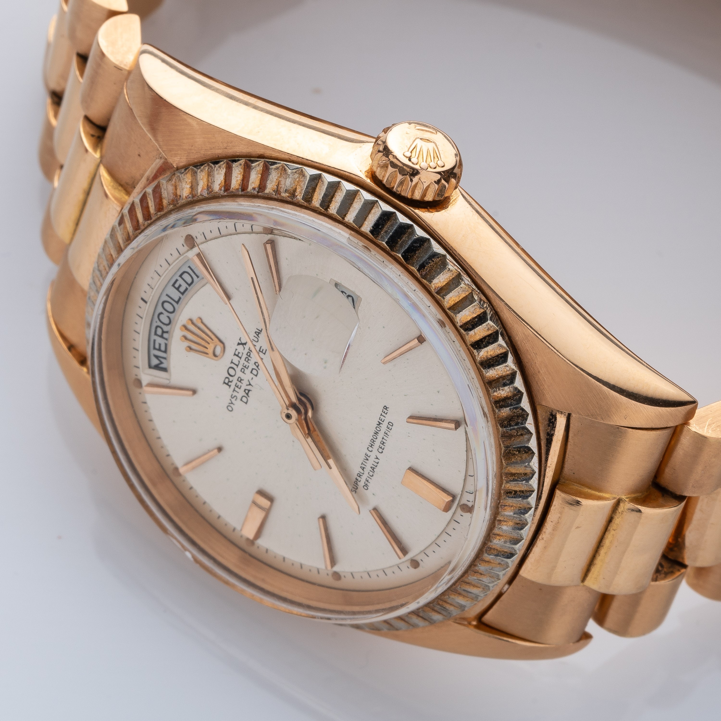ROLEX - DAYDATEOROLOGIO A CARICA MANUALE DAY DATE IN ORO ROSA 18KT CON BRACCIALE PRESIDENT.