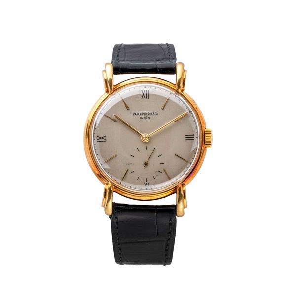 PATEK PHILIPPE - PATEK PHILIPPE - CALATRAVA OROLOGIO SOLO TEMPO A CARICA MANUALE IN ORO GIALLO 18KT CON ANSE A RAGNO