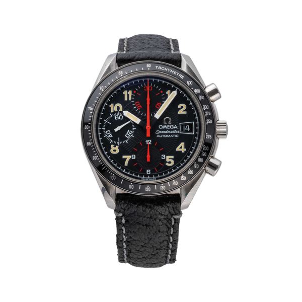 OMEGA - OMEGA - SPEEDMASTER AUTOMATIC CRONOGRAFO SPORTIVO IN ACCIAIO CON DATARIO AD ORE TRE