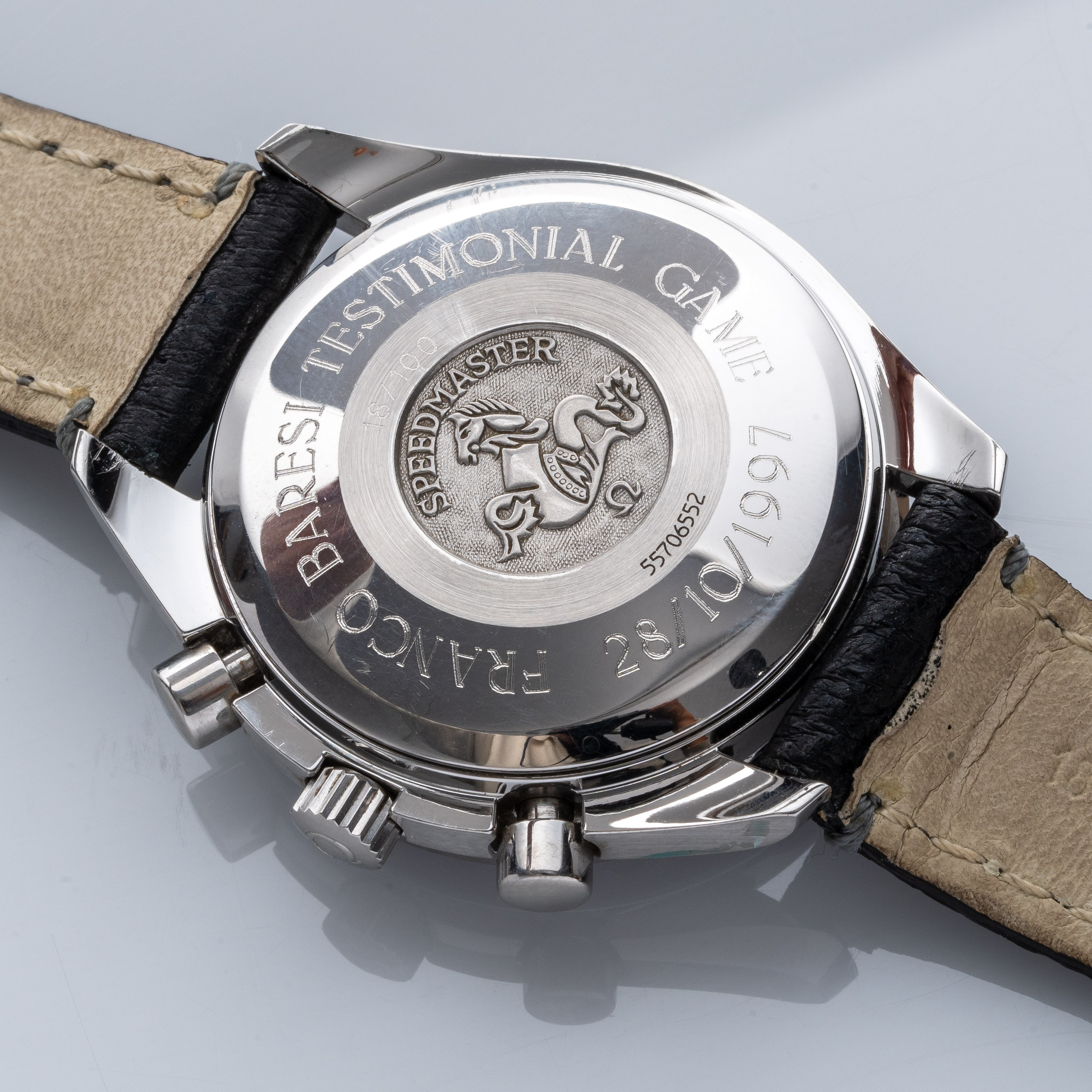 OMEGA - SPEEDMASTER AUTOMATICCRONOGRAFO SPORTIVO IN ACCIAIO CON DATARIO AD ORE TRE