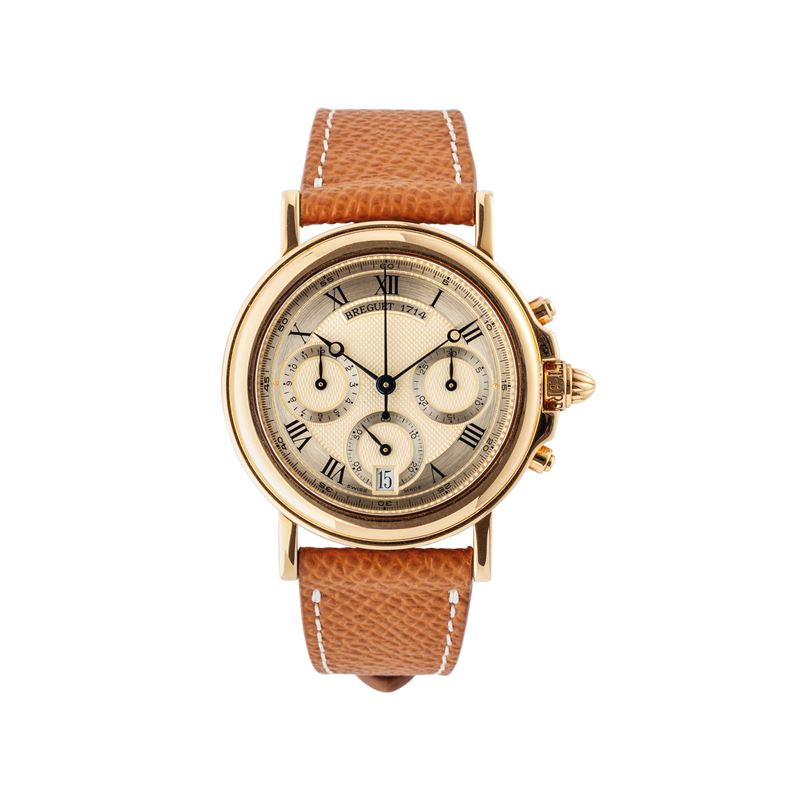 BREGUET - MARINE CHRONOGRAPHCRONOGRAFO AUTOMATICO IN ORO 18KT CON QUADRANTE BITONALE E DATARIO AD...