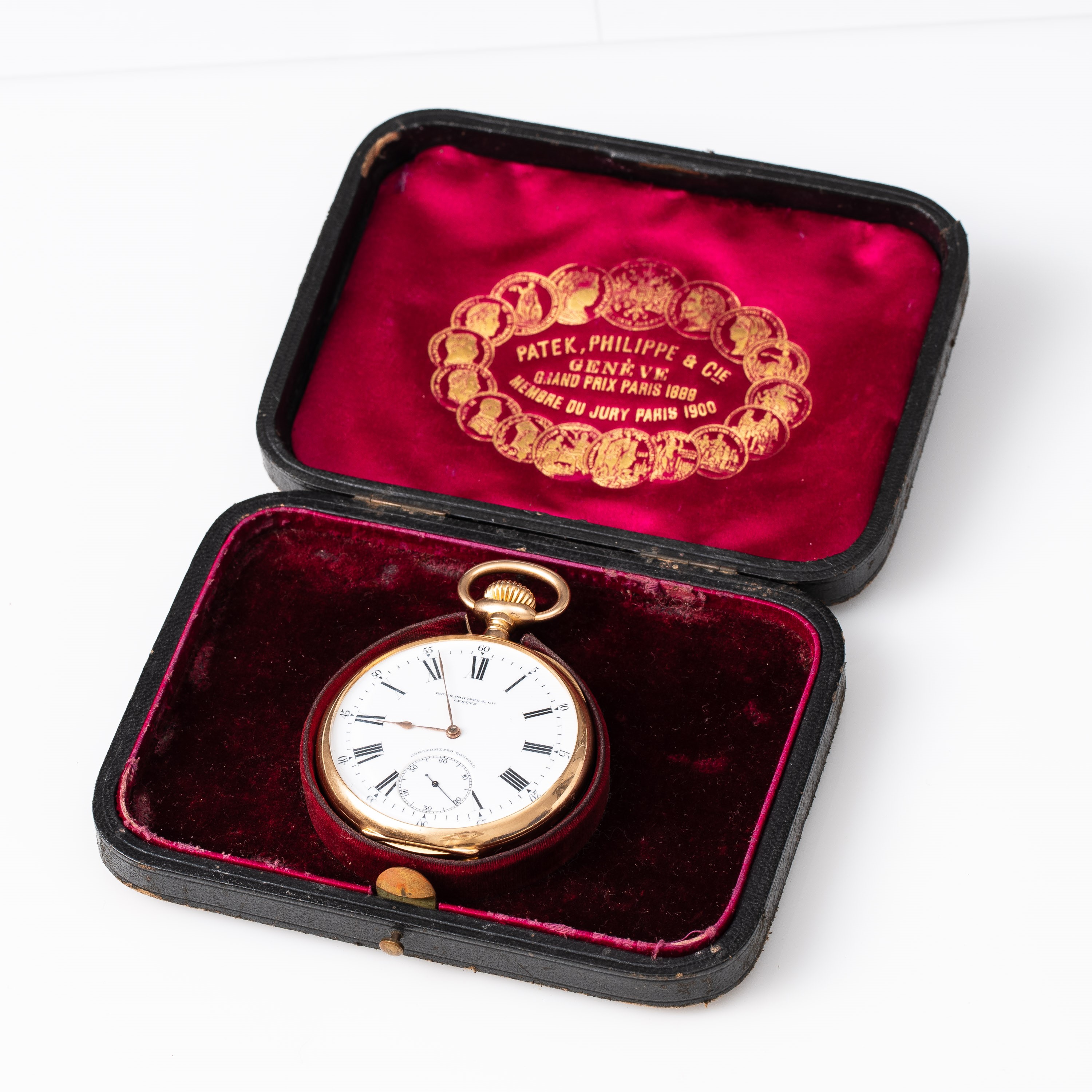 PATEK PHILIPPE - CRONOMETRO GONDOLOOROLOGIO DA TASCA A CARICA MANUALE IN ORO GIALLO 18KT E PICCOL...