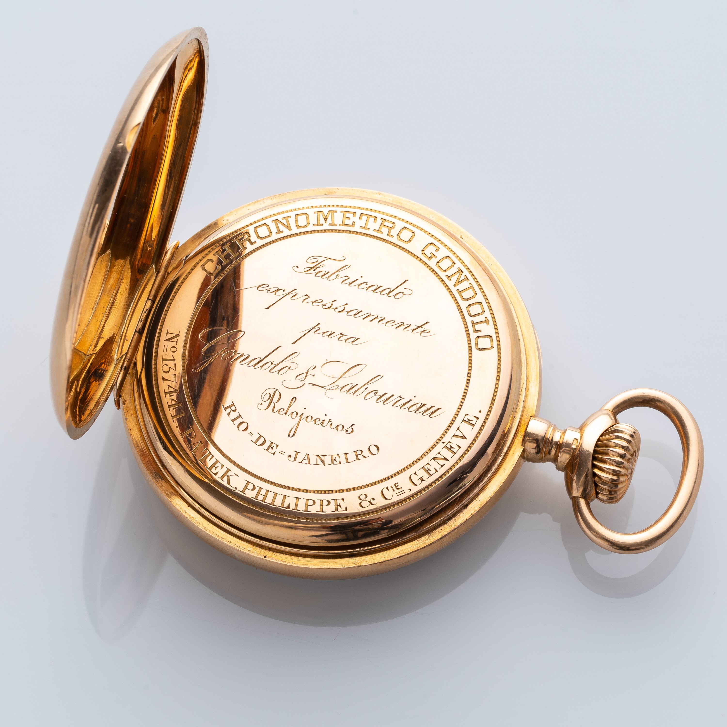 PATEK PHILIPPE - CRONOMETRO GONDOLOOROLOGIO DA TASCA A CARICA MANUALE IN ORO GIALLO 18KT E PICCOL...