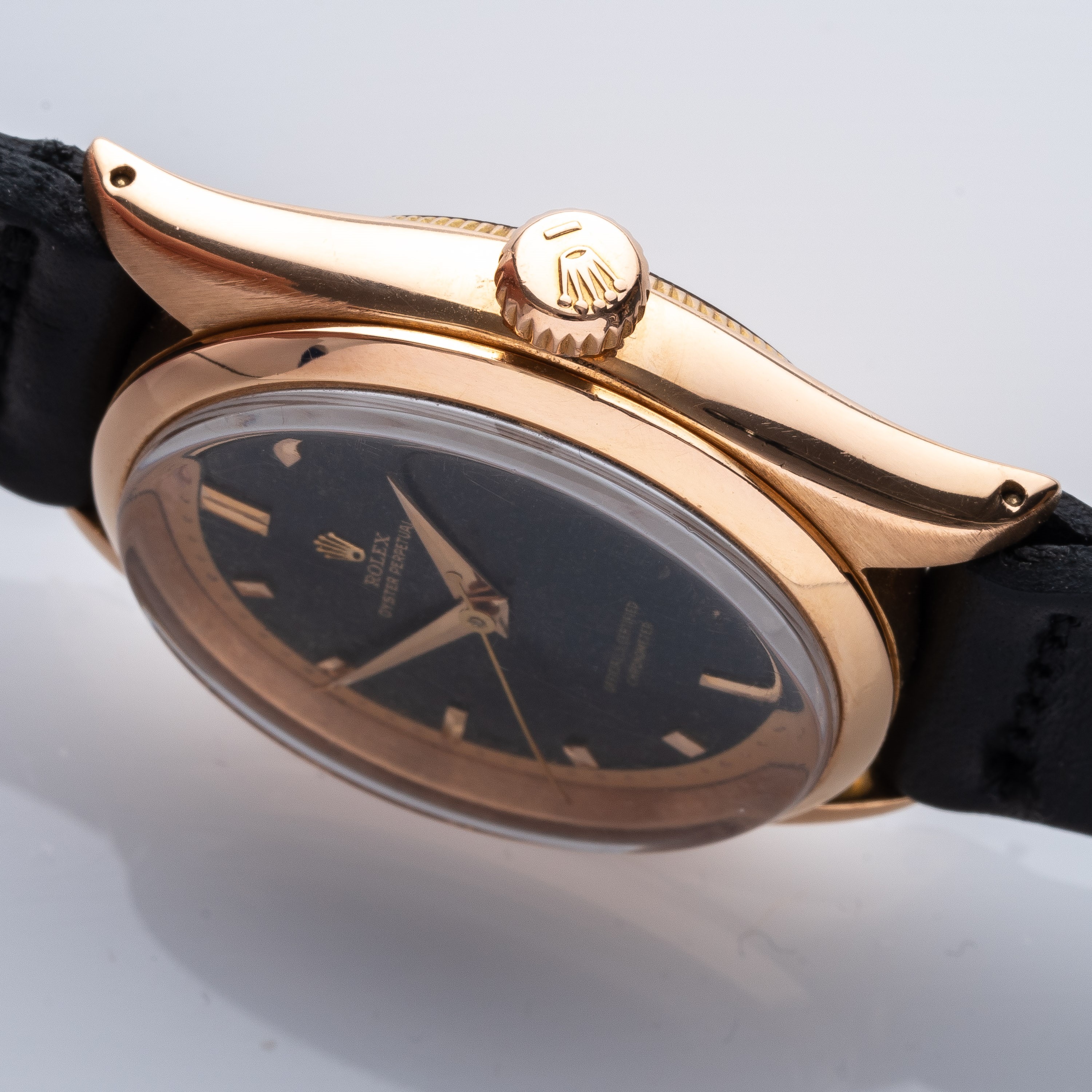 ROLEX - OYSTER PERPETUALOROLOGIO SOLO TEMPO A CARICA AUTOMATICA IN ORO ROSA 18KT CON QUADRANTE BI...