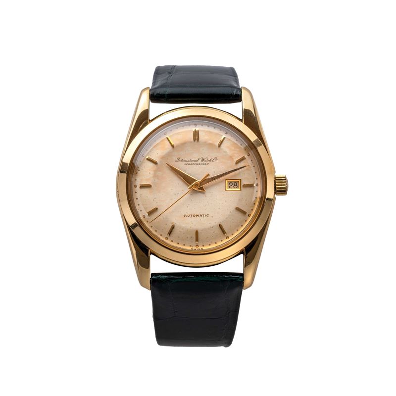IWC - CALATRAVAOROLOGIO SOLO TEMPO A CARICA AUTOMATICA IN ORO GIALLO 18KT CON DATARIO AD ORE TRE.