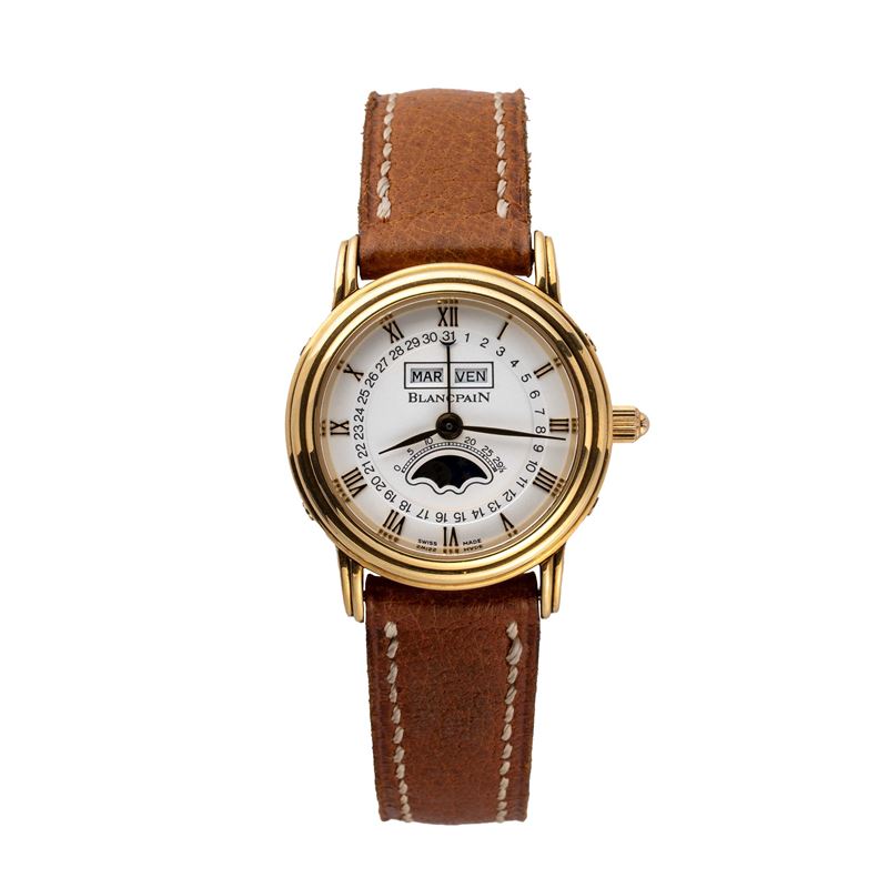 BLANCPAIN - TRIPLE CALENDAROROLOGIO DA DONNA A CARICA AUTOMATICA TRIPLO CALENDARIO IN ORO GIALLO ...