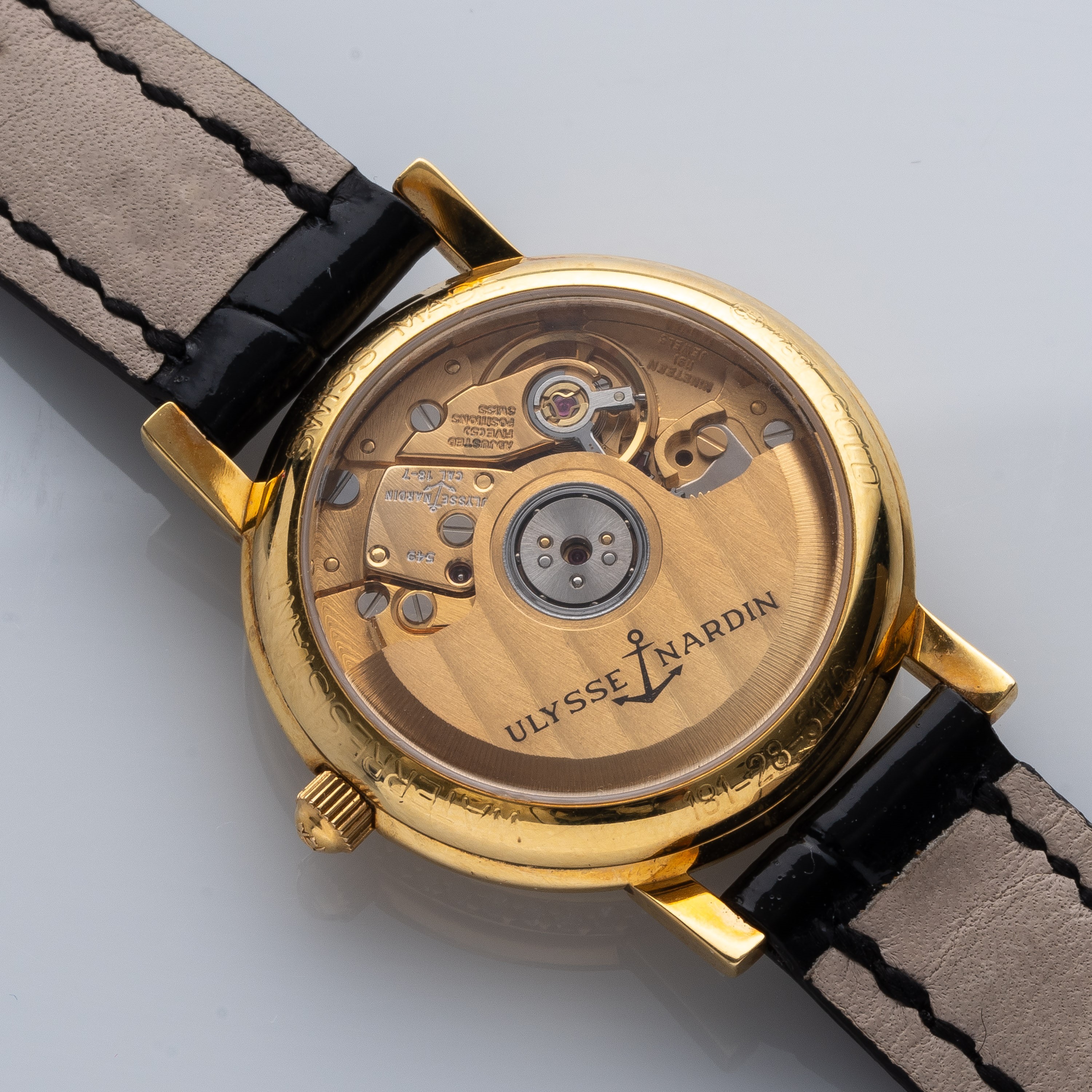 ULYSSE NARDIN - OROLOGIO DA DONNA A CARICA AUTOMATICA IN ORO GIALLO 18 KT CON GHIERA IN DIAMANTI ...
