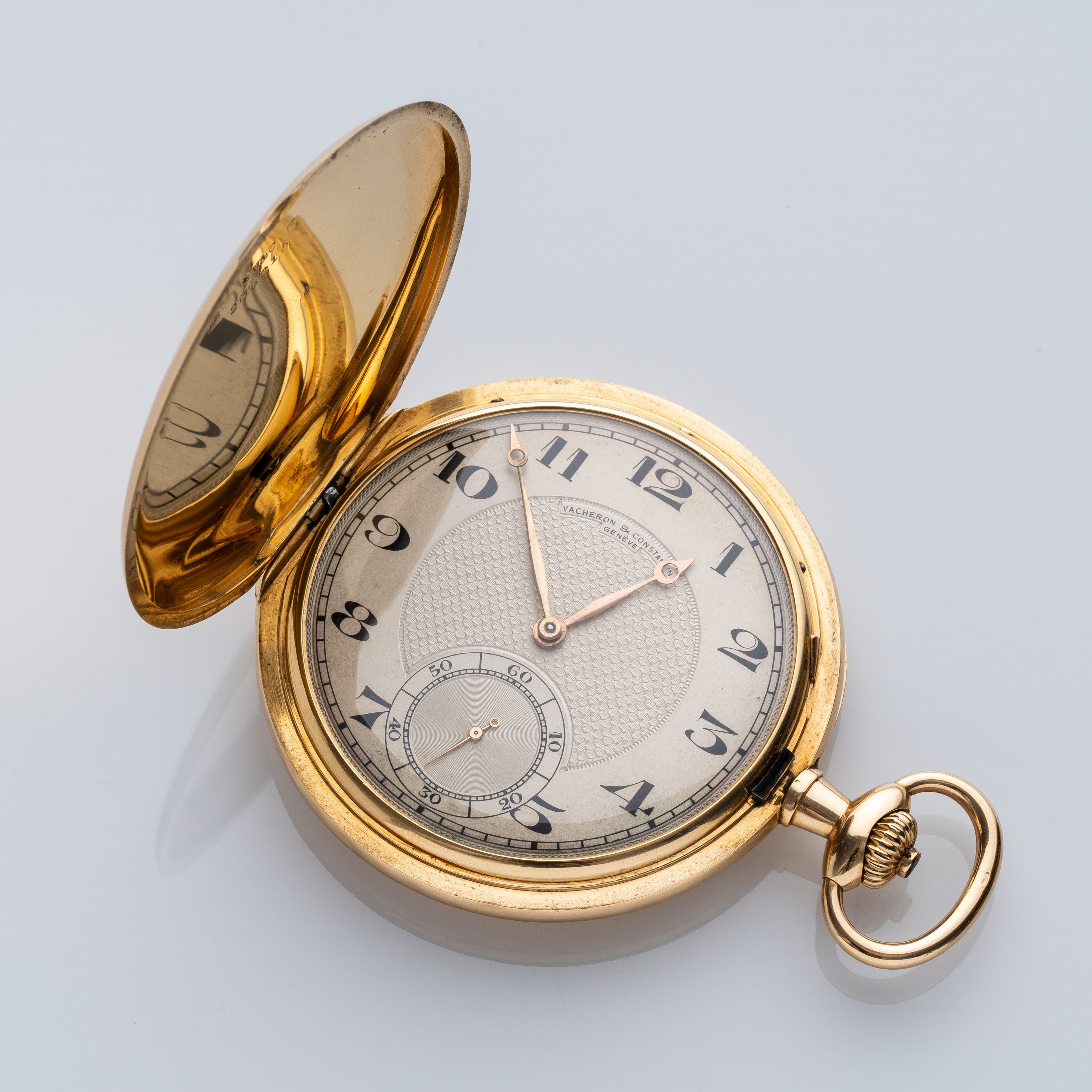 VACHERON CONSTANTIN - SAVONETTEOROLOGIO DA TASCA A CARICA MANUALE IN ORO 18 KT.