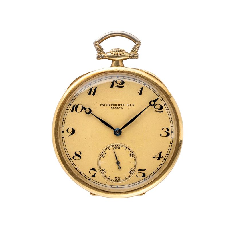 PATEK PHILIPPE - OROLOGIO DA TASCA A CARICA MANUALE IN ORO GIALLO CON NUMERI BREGUET.