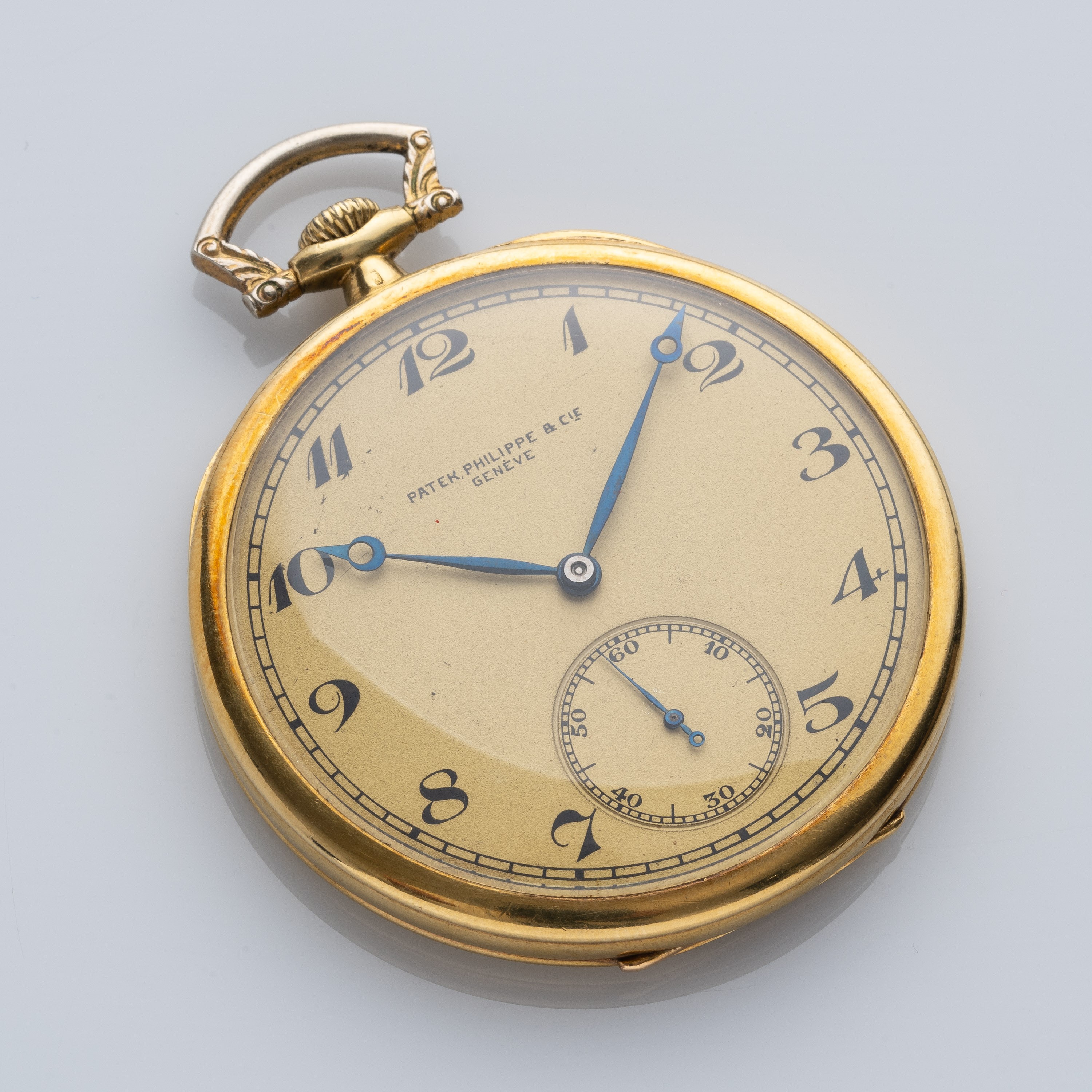 PATEK PHILIPPE - OROLOGIO DA TASCA A CARICA MANUALE IN ORO GIALLO CON NUMERI BREGUET.