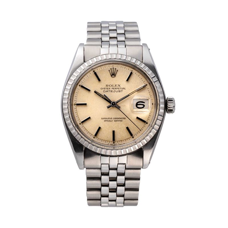 ROLEX - DATEJUSTOROLOGIO SOLO TEMPO A CARICA AUTOMATICA IN ACCIAIO CON BRACCIALE JUBILEE.