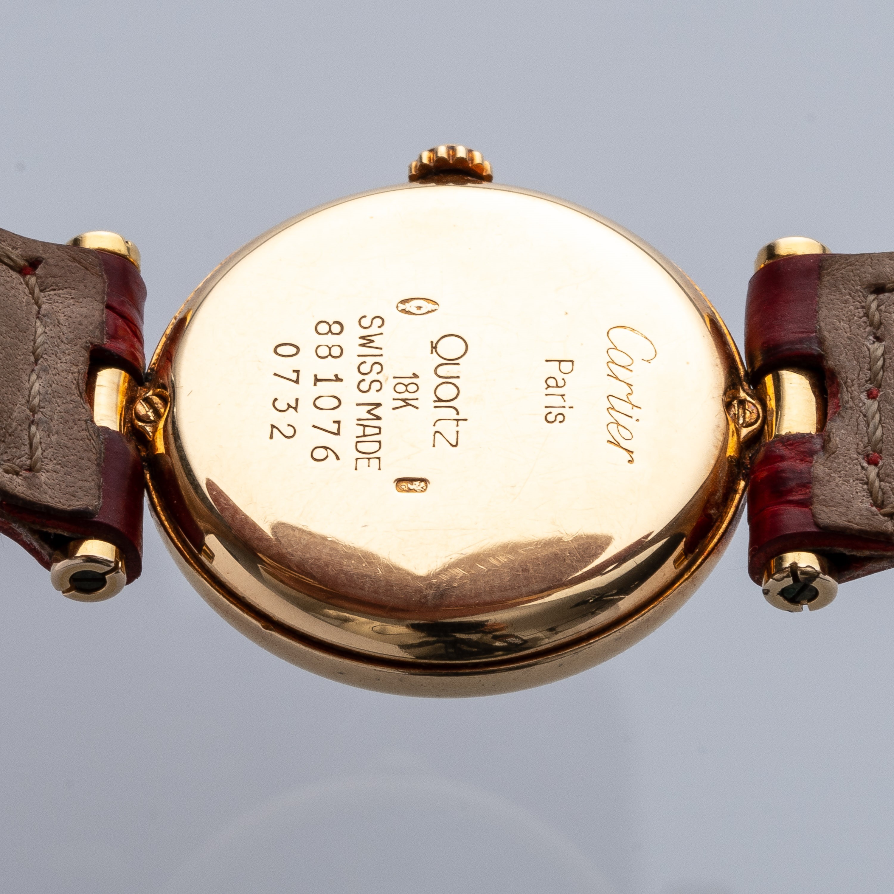 CARTIER - VENDOMEOROLOGIO SOLO TEMPO DA DONNA IN ORO GIALLO 18KT E DIAMANTI A CARICA AL QUARZO.