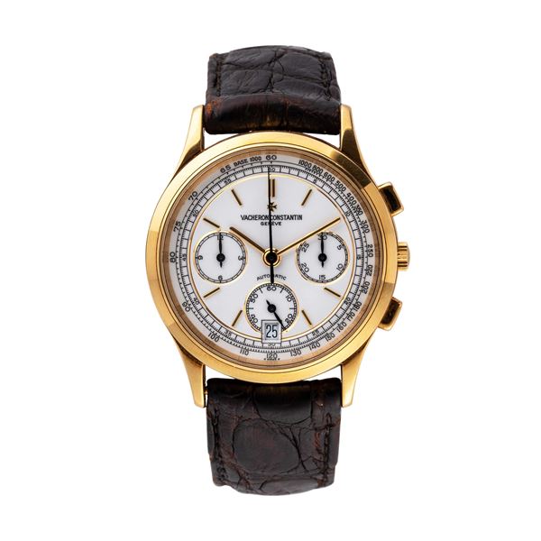 VACHERON CONSTANTIN - VACHERON CONSTANTIN - HISTORIQUE CHRONO CRONOGRAFO A CARICA AUTOMATICA IN ORO GIALLO 18KT CON DATARIO AD ORE SEI