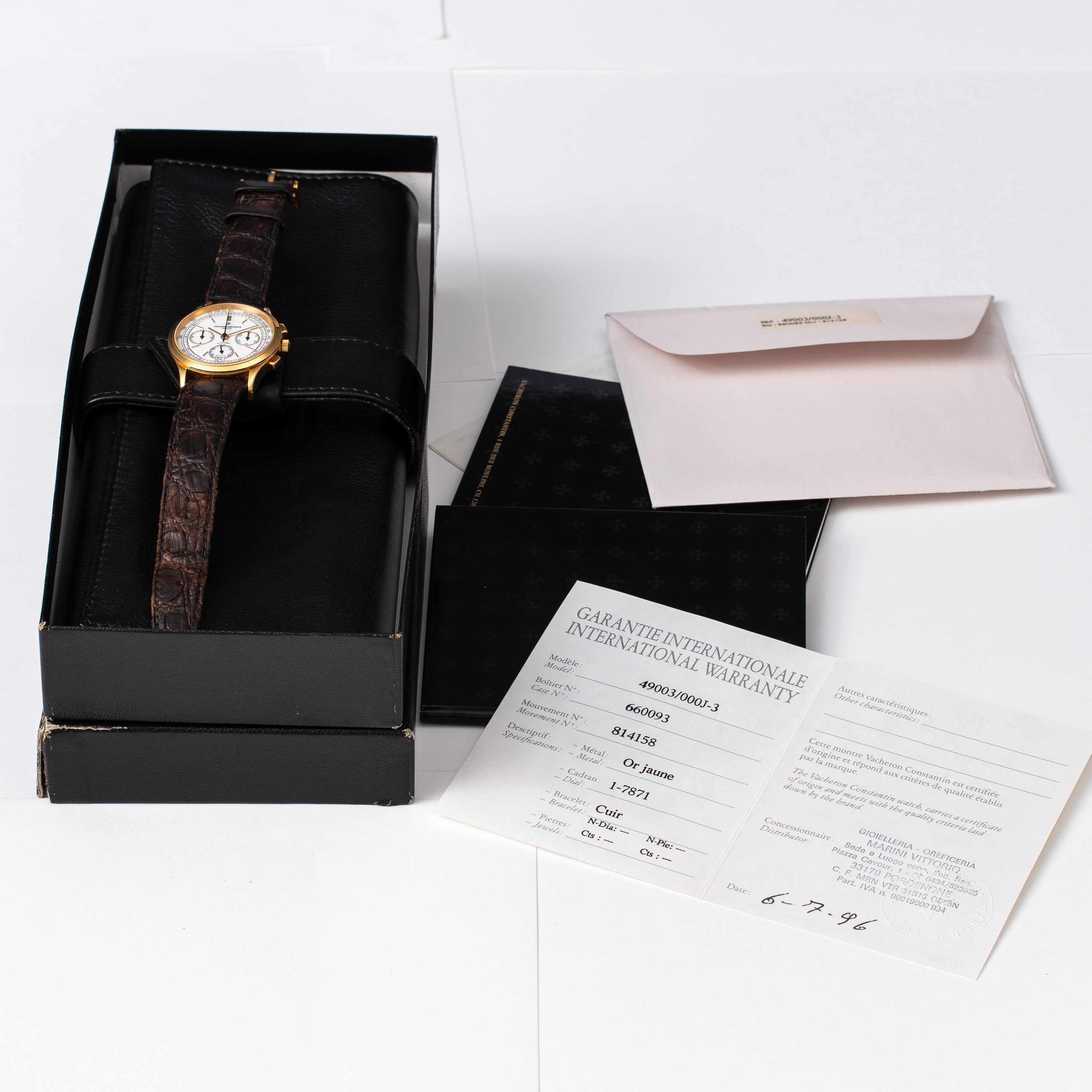 VACHERON CONSTANTIN - HISTORIQUE CHRONOCRONOGRAFO A CARICA AUTOMATICA IN ORO GIALLO 18KT CON DATA...