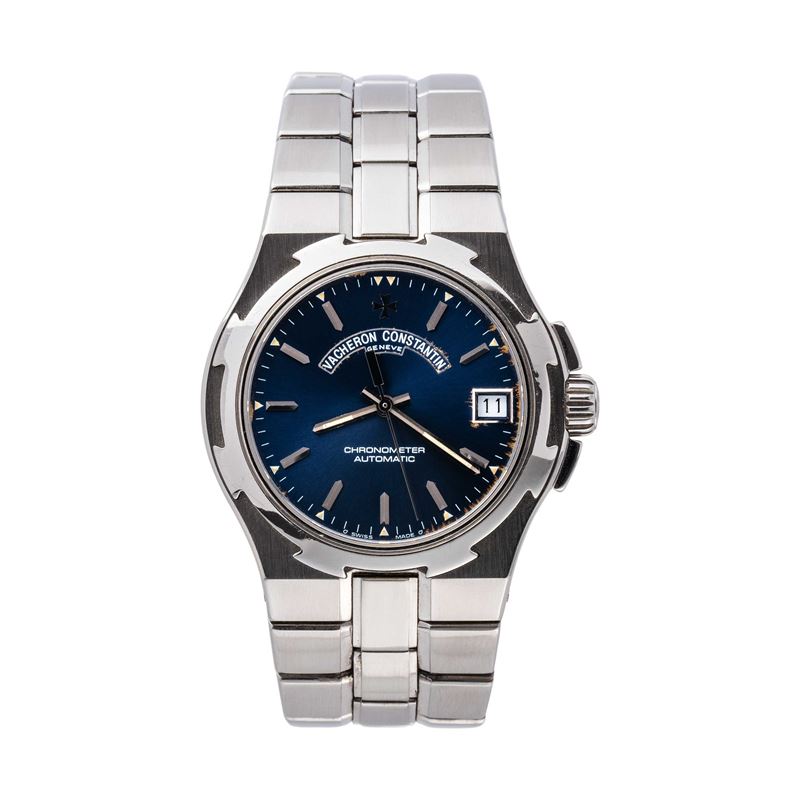 VACHERON CONSTANTIN - OVERSEASOROLOGIO SOLO TEMPO A CARICA AUTOMATICA IN ACCIAIO CON QUADRANTE BL...