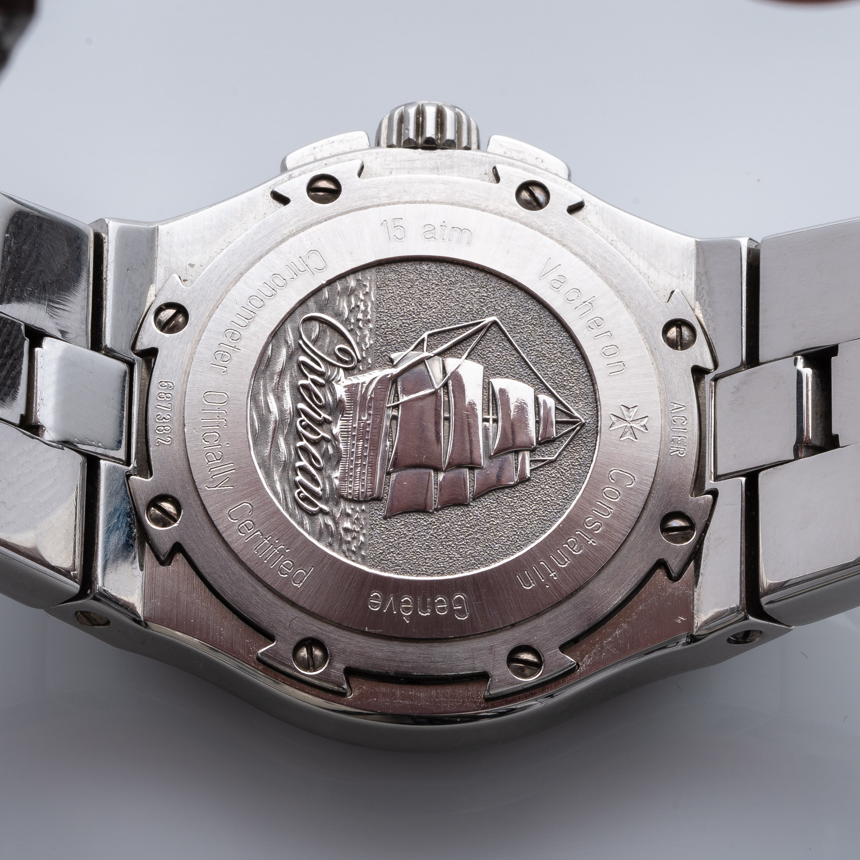 VACHERON CONSTANTIN - OVERSEASOROLOGIO SOLO TEMPO A CARICA AUTOMATICA IN ACCIAIO CON QUADRANTE BL...