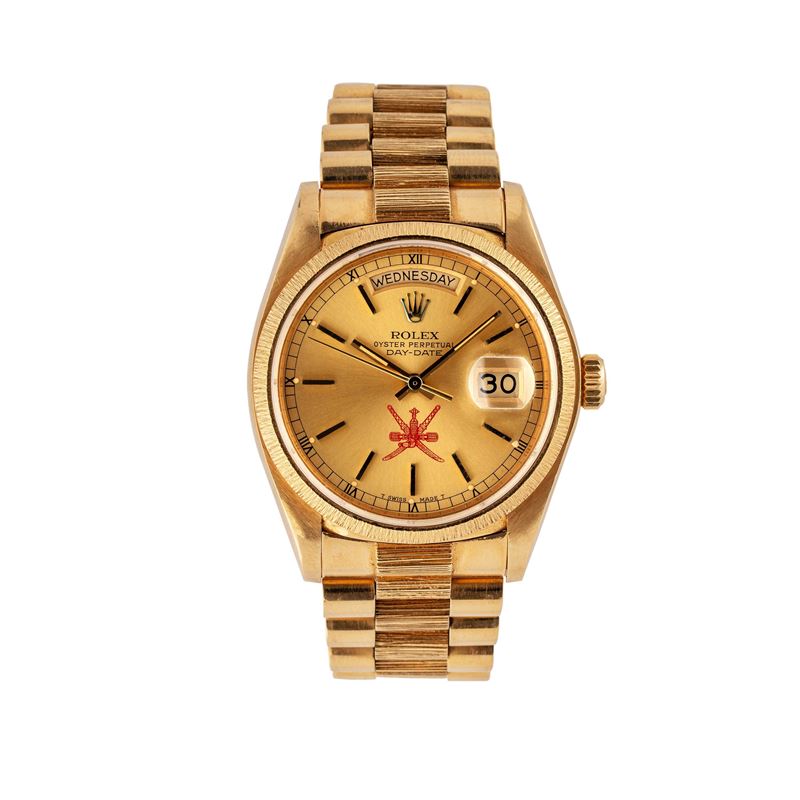 ROLEX - DAY DATE OROLOGIO DAY DATE A CARICA AUTOMATICA IN ORO GIALLO 18KT, BRACCIALE PRESIDENT, L...