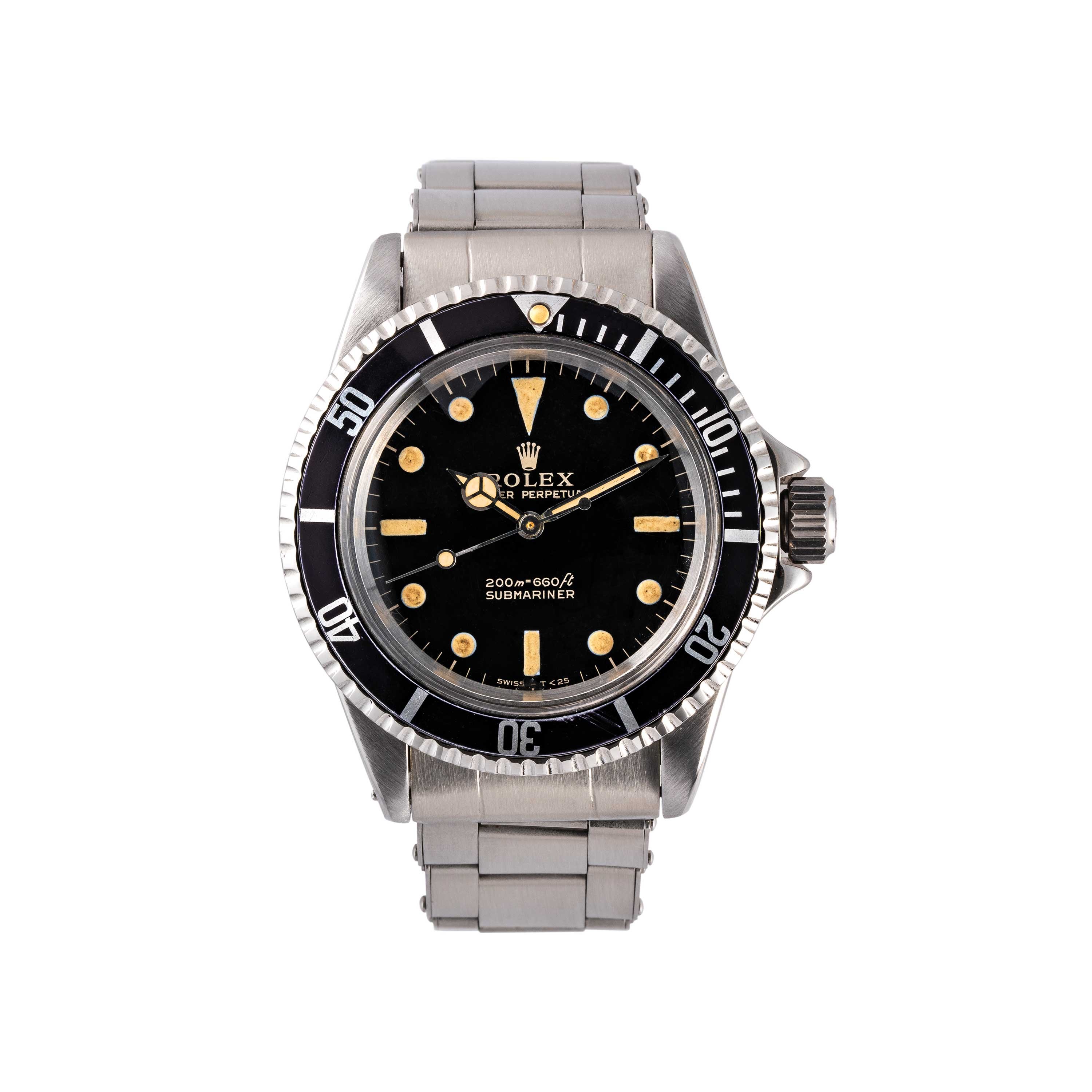 ROLEX - SUBMARINEROROLOGIO SUBACQUEO AUTOMATICO IN ACCIAIO CON QUADRANTE GILT.