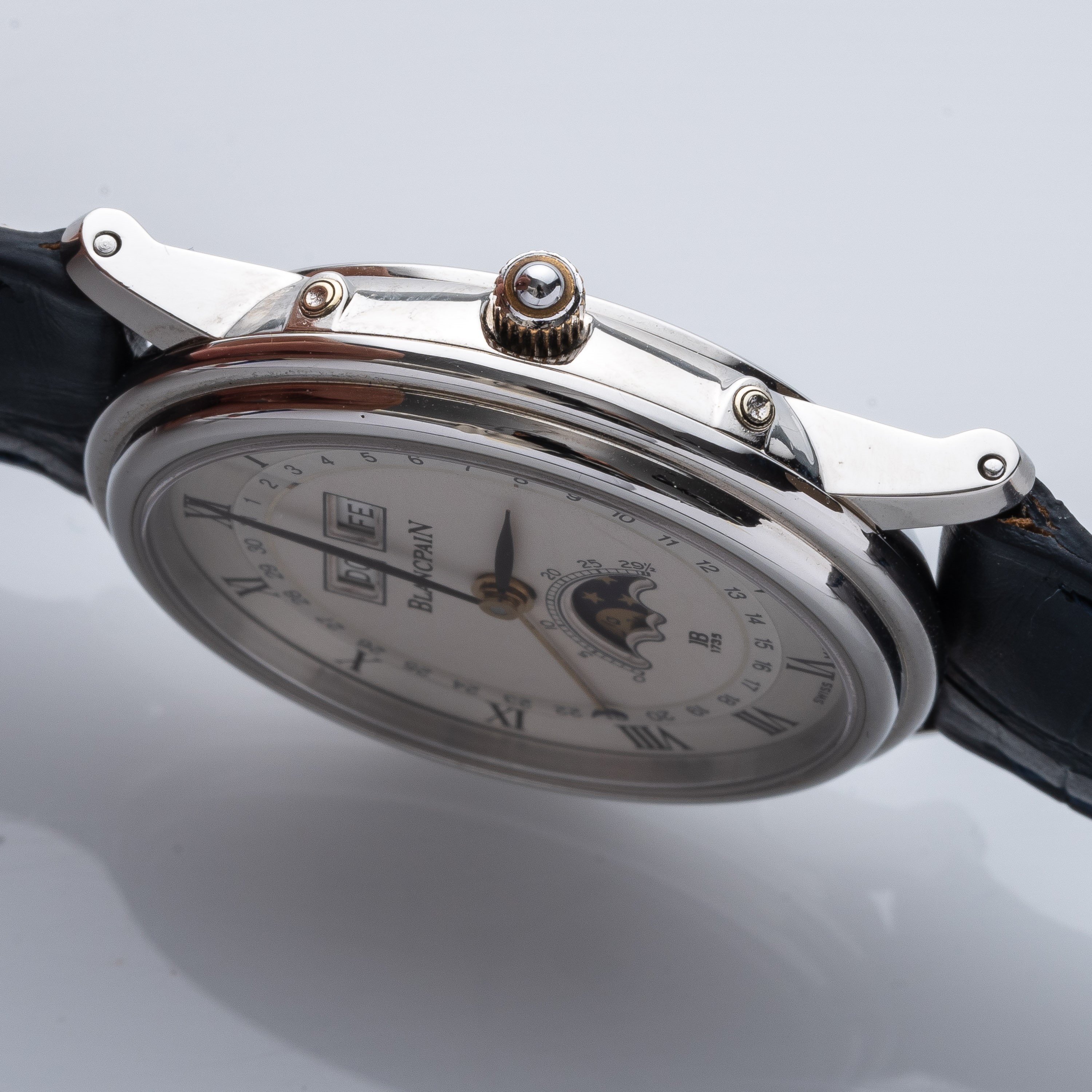 BLANCPAIN - VILLERET TRIPLE DATE FASI LUNARIOROLOGIO A CARICA MANUALE IN ACCIAIO CON CALENDARIO A...