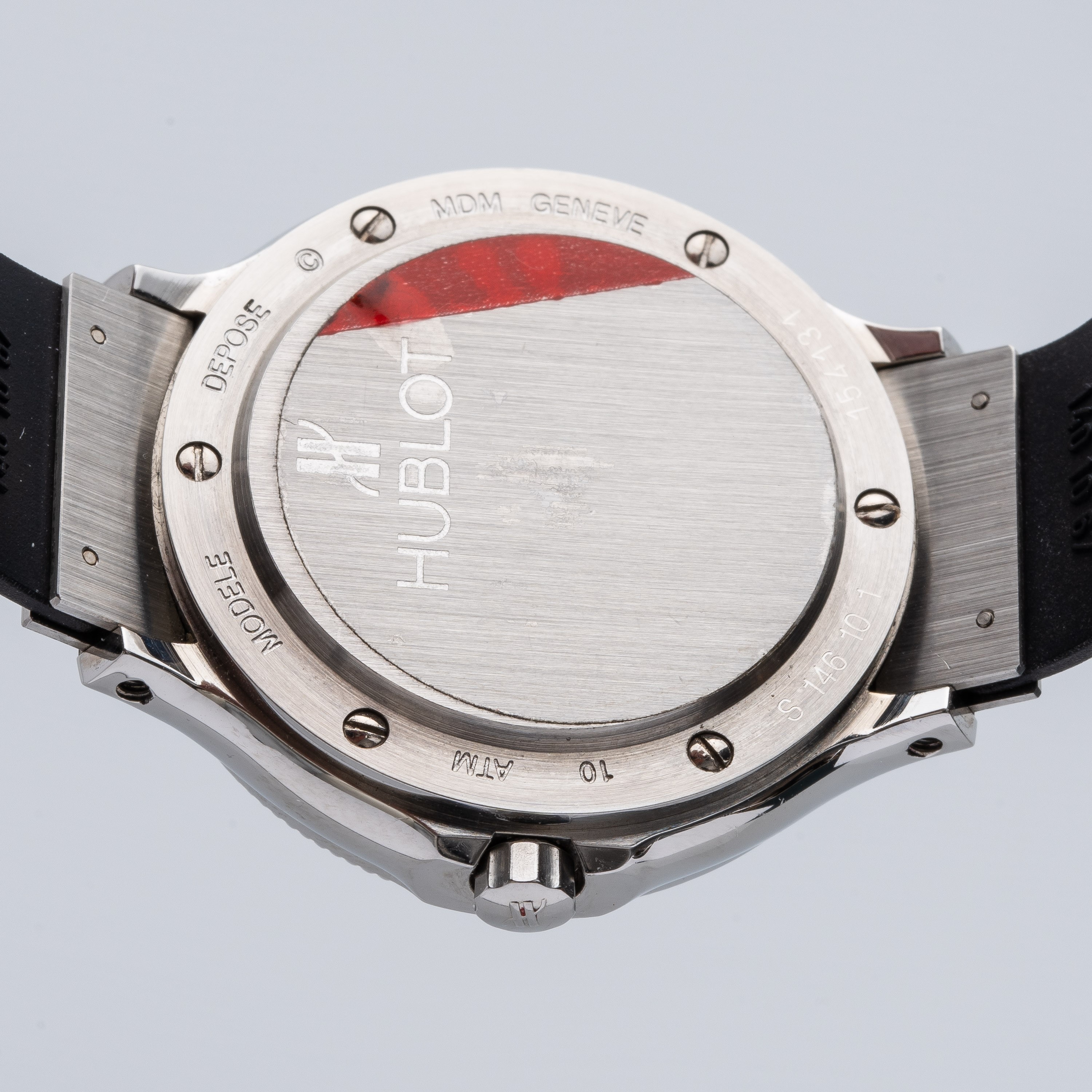 HUBLOT - MDM GMTOROLOGIO GMT A CARICA AUTOMATICA IN ACCIAIO E ORO 18KT CON QUADRANTE NERO.