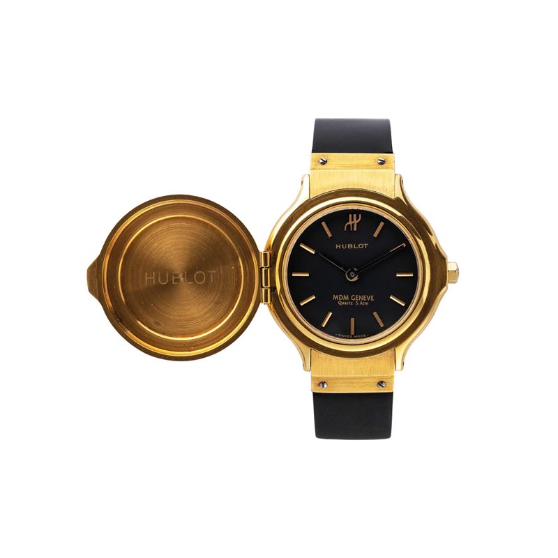 MDMOROLOGIO SOLO TEMPO DA DONNA AL QUARZO IN ORO GIALLO 18KT CON OBLO' LATERALE .