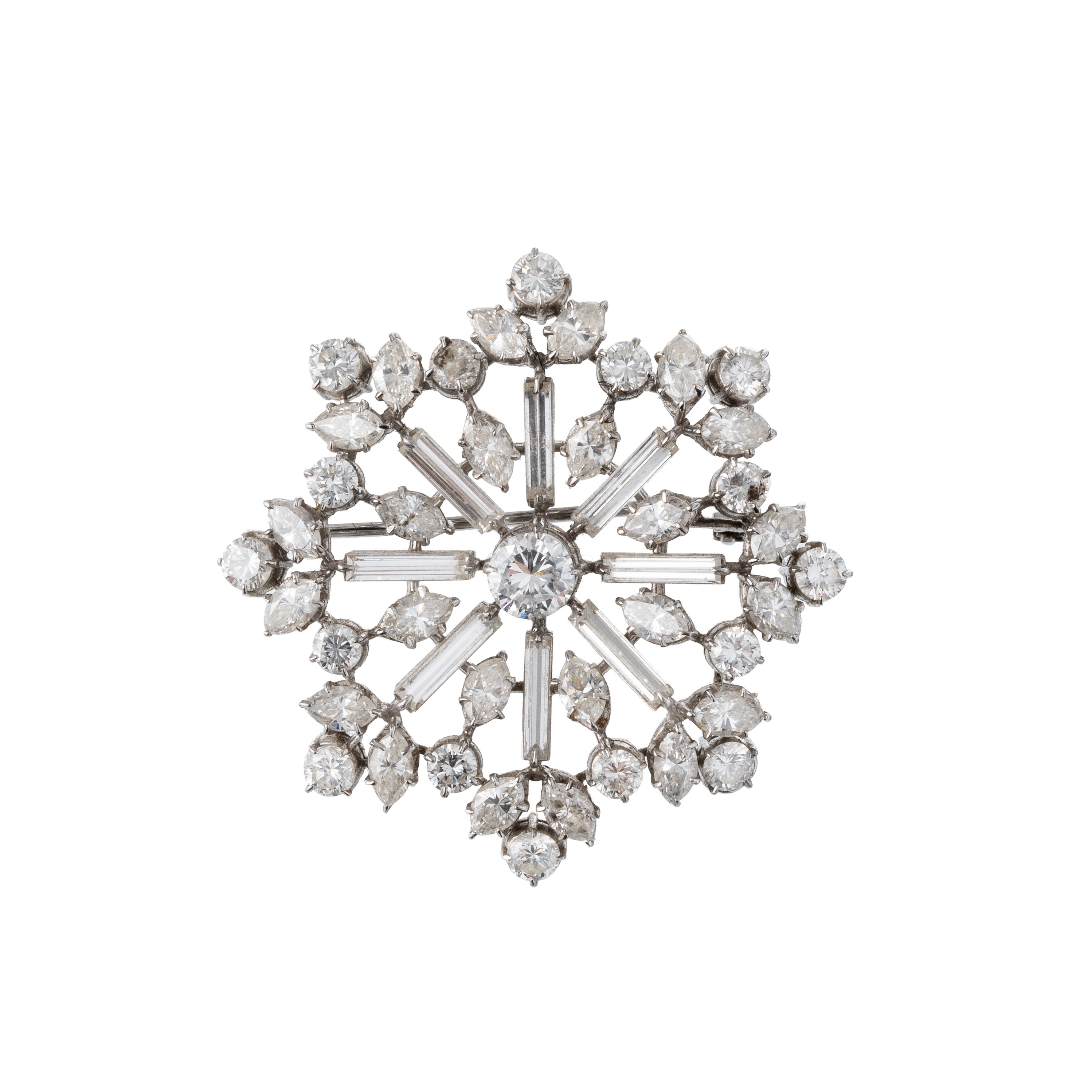 SPILLA A CIONDOLO IN ORO BIANCO 18KT E DIAMANTI