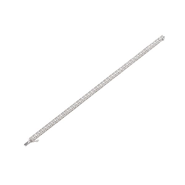 BRACCIALE TENNIS IN ORO BIANCO 18 KT CON BRILLANTI PESO COMPLESSIVO  CT.2
