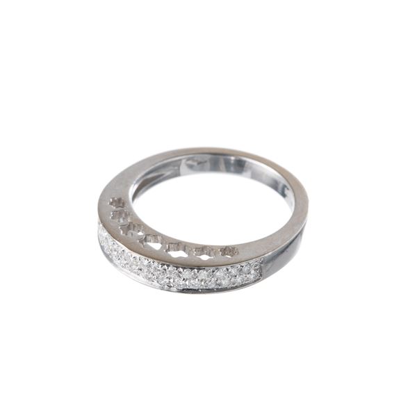 FEDINA CON BRILLANTI IN ORO BIANCO 18 KT  - Auction - Piccolo Oro di Spangaro & C.