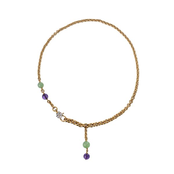 POMELLATO - POMELLATO - COLLANA COLLANA IN ORO GIALLO 18KT CON PIETRE DURE E DIAMANTI