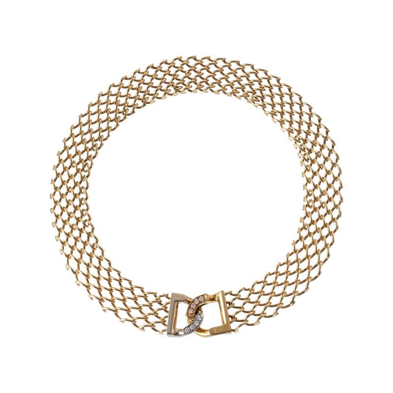 POMELLATO - COLLANAGIROCOLLO IN ORO GIALLO 18KT E DIAMANTI