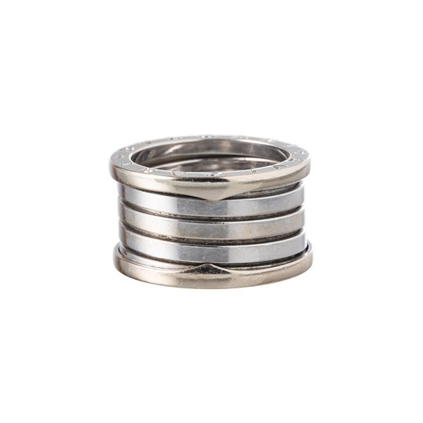 BULGARI - BULGARI - ANELLO B01 ANELLO IN ORO BIANCO 18KT A TRE FASCE