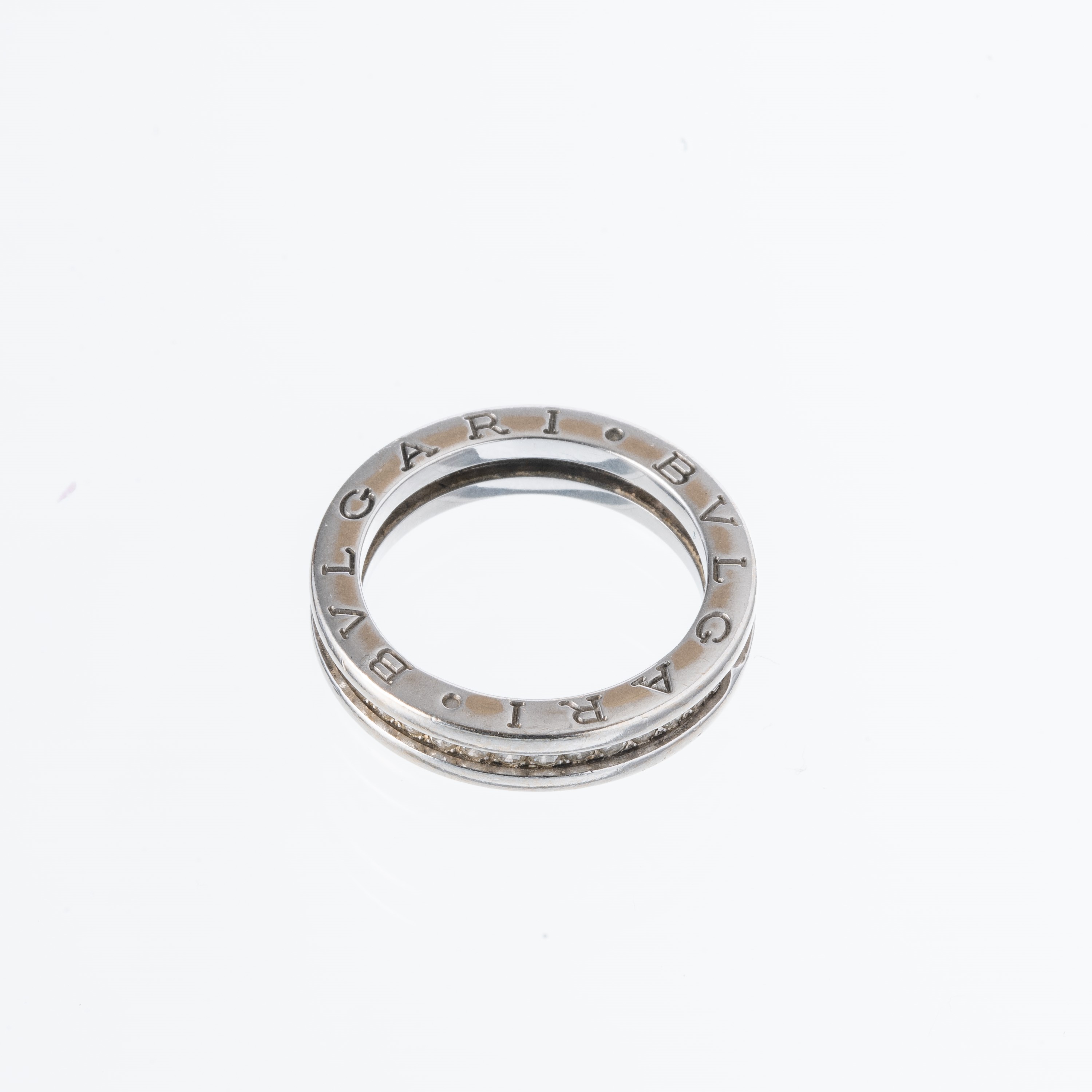 BULGARI - ANELLOANELLO 'PARENTESI' IN ORO BIANCO 18KT CON DIAMANTI