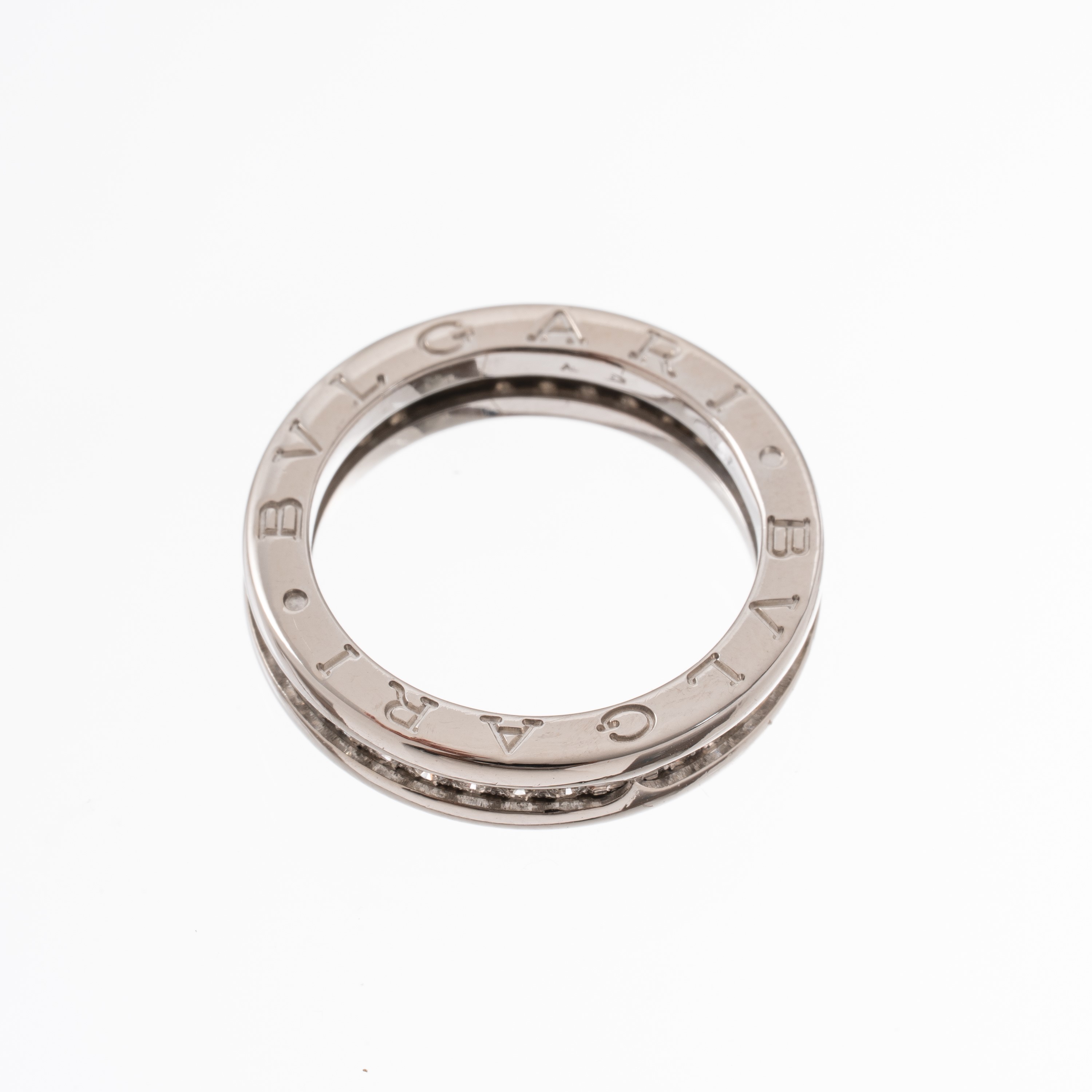 BULGARI - ANELLO IN ORO BIANCO 18 KT E DIAMANTI