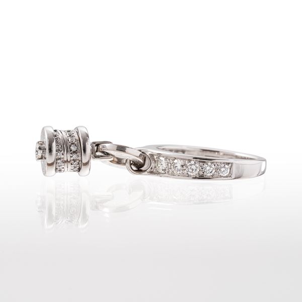 BULGARI - BULGARI - ANELLO ANELLO IN ORO BIANCO 18KT E DIAMANTI