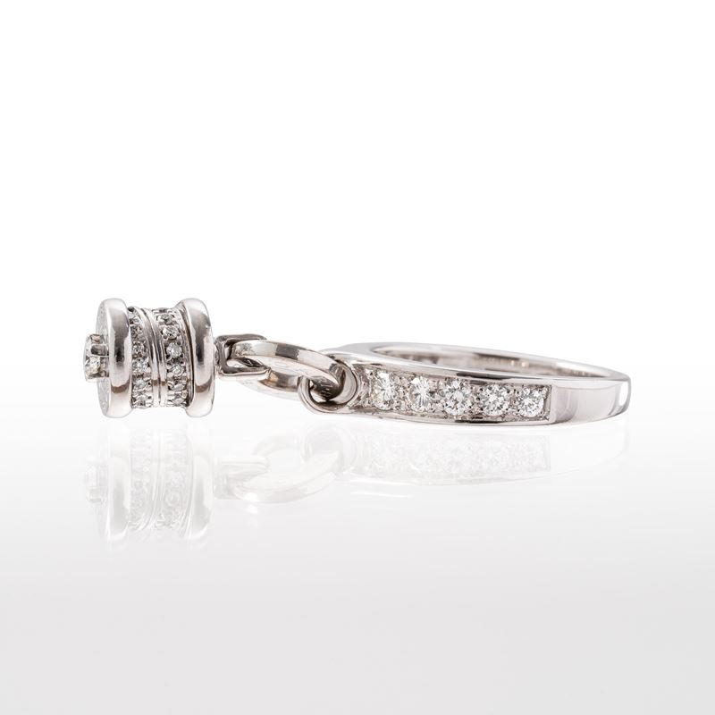 BULGARI - ANELLOANELLO IN ORO BIANCO 18KT E DIAMANTI