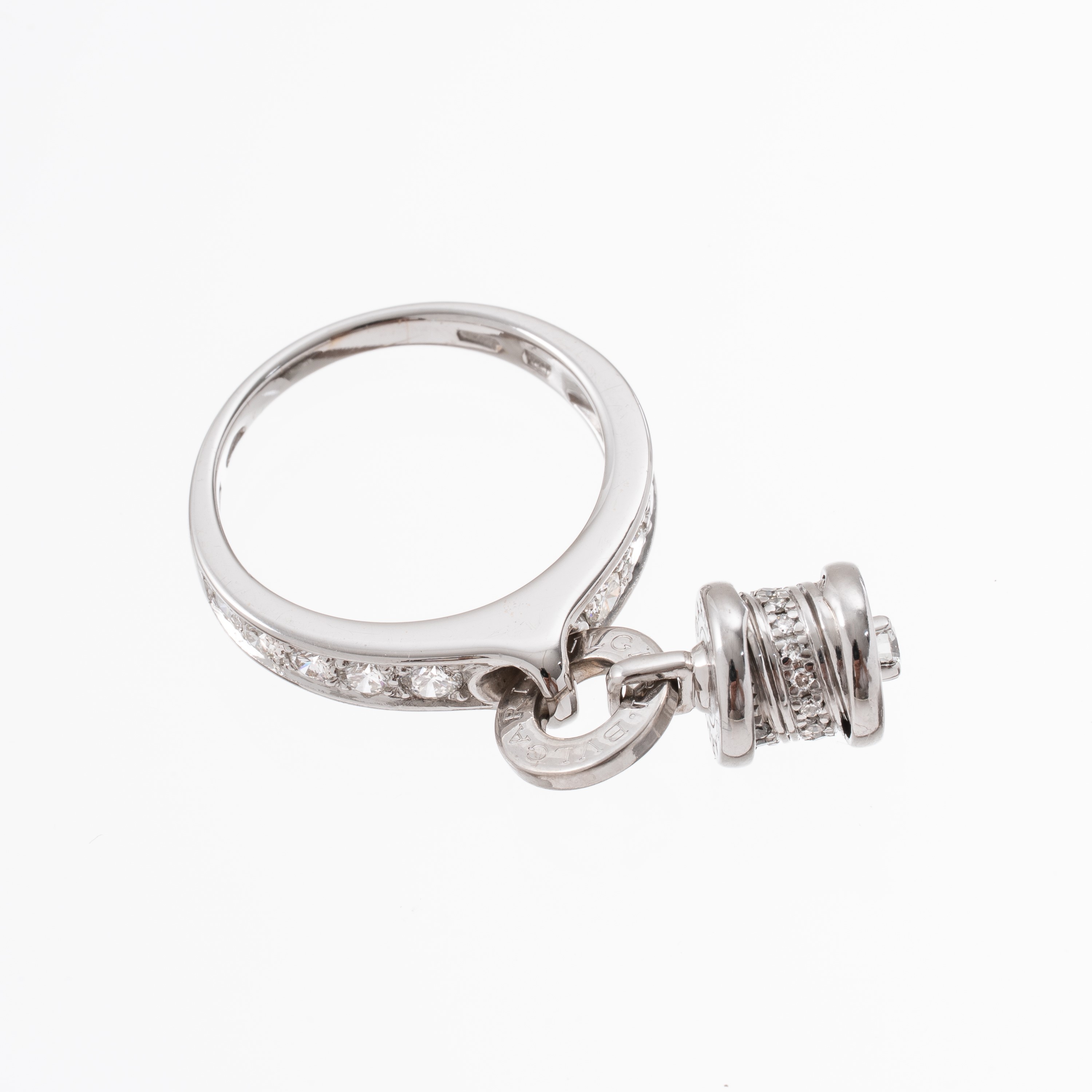 BULGARI - ANELLO IN ORO BIANCO 18KT E DIAMANTI